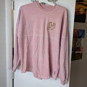 Walt Disney World Mickey Rose Gold Long Sleeve Shirt Spirit Jersey Size Small